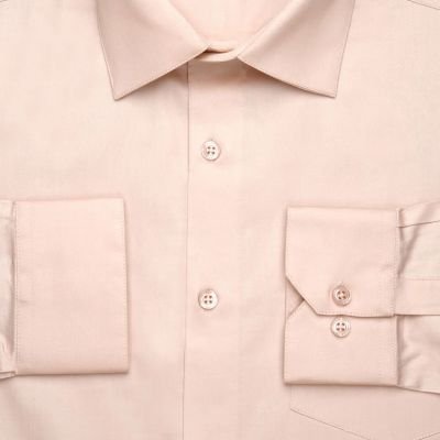 Cambridge Giza Cotton Shirt In Peach Fuzz View 4