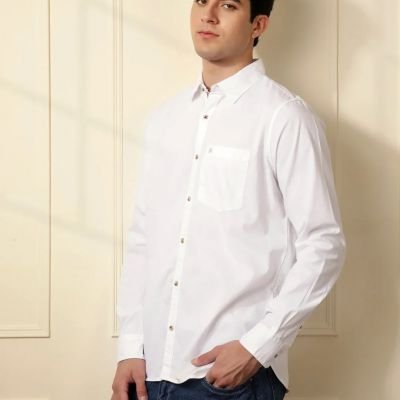 Cambridge Giza Cotton Shirt In Peach Fuzz Red View 3